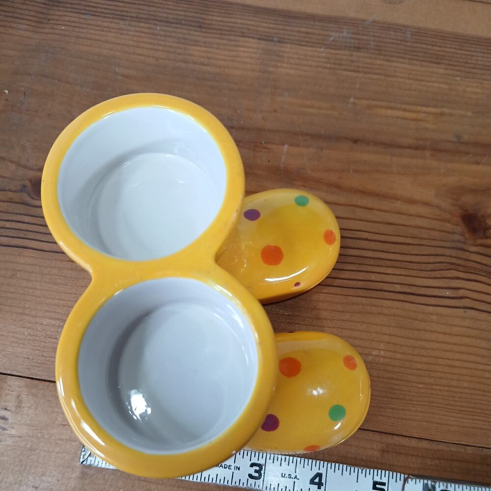 PartyLite Rainboot Candle Holders, Yellow Polka Dot Boots Candle Holder, 3 3/4” - Picture 5 of 6